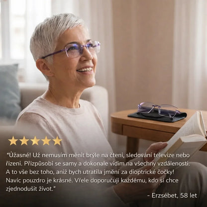 Inteligentní Progresivní Blu Brýle™ – Vidění na blízko, střední vzdálenost i dálku v jedněch brýlích (Nevyžadují dioptrie, obsahují pouzdro a 30DENNÍ ZARUČENOU ZKUŠEBNÍ DOBU)