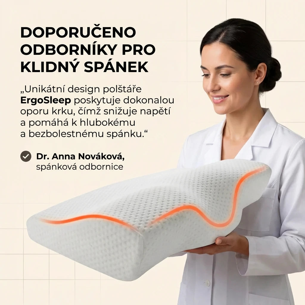 1 + 1 ZDARMA | Ergosleep™ - Jediný polštář ve tvaru U, který vás 100% zbaví bolesti krku, nebo vám vrátíme peníze (s hypoalergenním potahem proti roztočům ZDARMA)