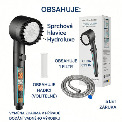 1 + 1 ZDARMA | HYDROLUXE Originál™ - Odstraňuje chlor a vodní kámen ze sprchy. Zvyšuje tlak vody, takže s každým použitím šetří vodu. (Dnes obsahuje 2 další filtry ZDARMA, na celý rok) Snadná a univerzální instalace.