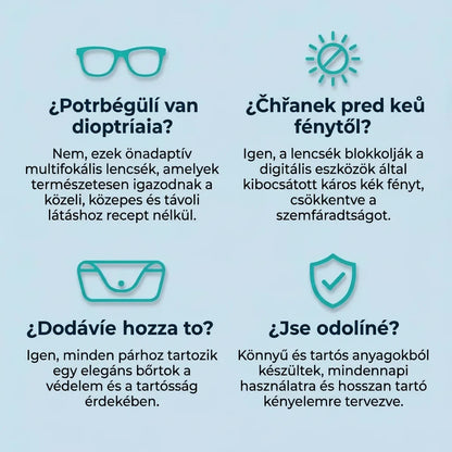 Inteligentní Progresivní Blu Brýle™ – Vidění na blízko, střední vzdálenost i dálku v jedněch brýlích (Nevyžadují dioptrie, obsahují pouzdro a 30DENNÍ ZARUČENOU ZKUŠEBNÍ DOBU)