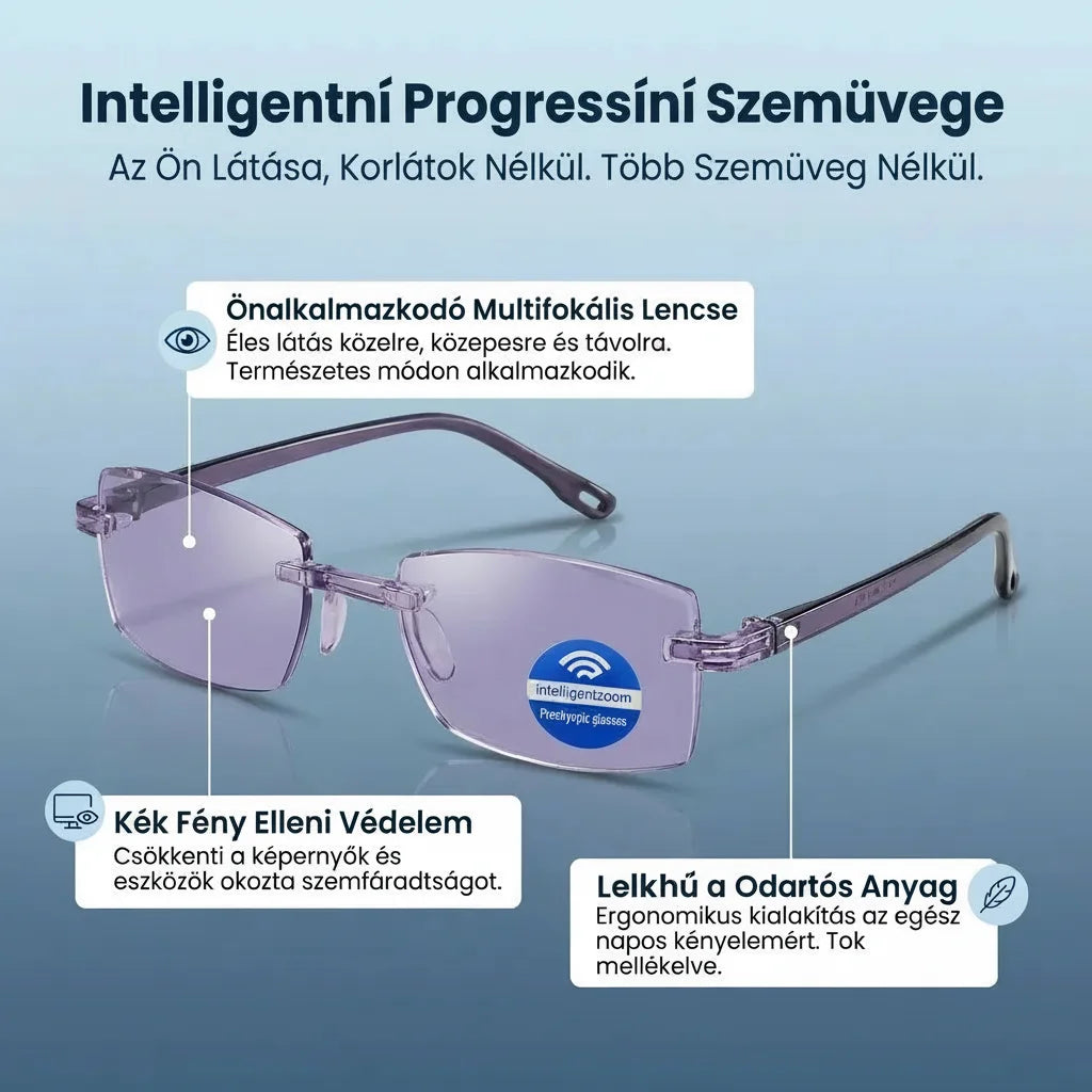 Inteligentní Progresivní Blu Brýle™ – Vidění na blízko, střední vzdálenost i dálku v jedněch brýlích (Nevyžadují dioptrie, obsahují pouzdro a 30DENNÍ ZARUČENOU ZKUŠEBNÍ DOBU)