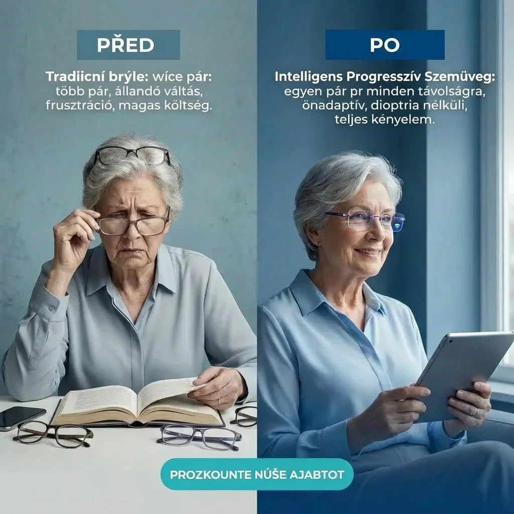 Inteligentní Progresivní Blu Brýle™ – Vidění na blízko, střední vzdálenost i dálku v jedněch brýlích (Nevyžadují dioptrie, obsahují pouzdro a 30DENNÍ ZARUČENOU ZKUŠEBNÍ DOBU)