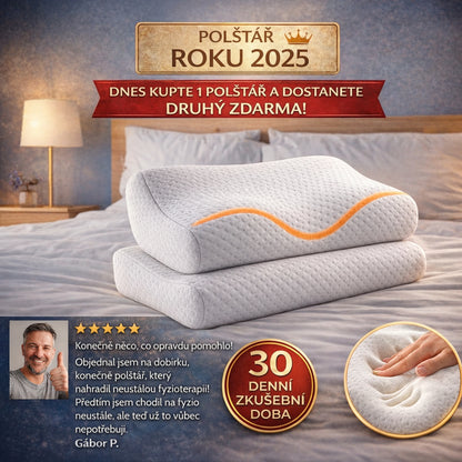 1 + 1 ZDARMA | Ergosleep™ - Jediný polštář ve tvaru U, který vás 100% zbaví bolesti krku, nebo vám vrátíme peníze (s hypoalergenním potahem proti roztočům ZDARMA)