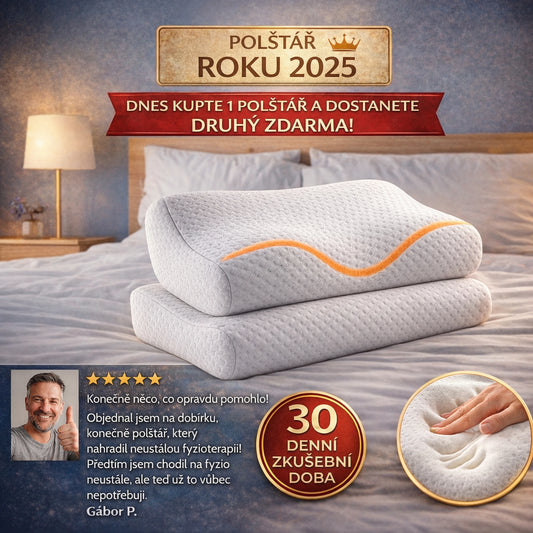1 + 1 ZDARMA | Ergosleep™ - Jediný polštář ve tvaru U, který vás 100% zbaví bolesti krku, nebo vám vrátíme peníze (s hypoalergenním potahem proti roztočům ZDARMA)